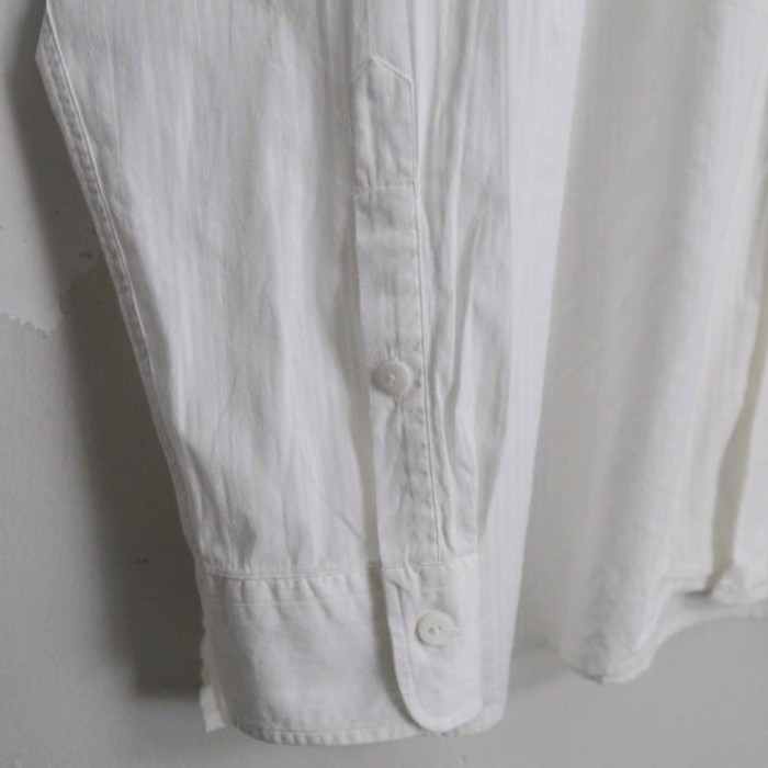 "Polo RL" woven stripe cotton white shir | Vintage.City 古着屋、古着コーデ情報を発信