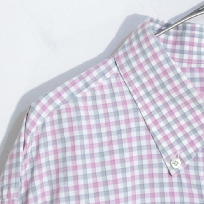 "LACOSTE" pink × gray gingham check shir | Vintage.City 古着屋、古着コーデ情報を発信