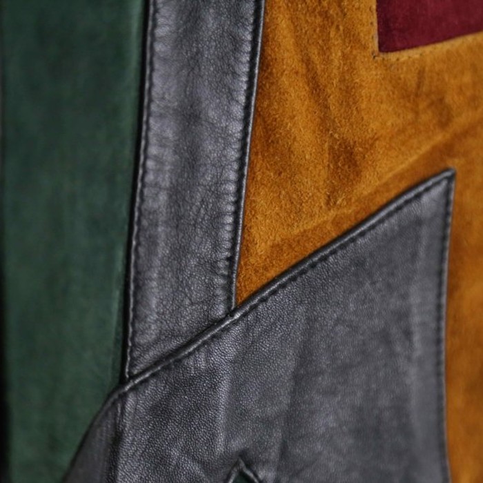 ethnic style suede leather vest | Vintage.City 古着屋、古着コーデ情報を発信