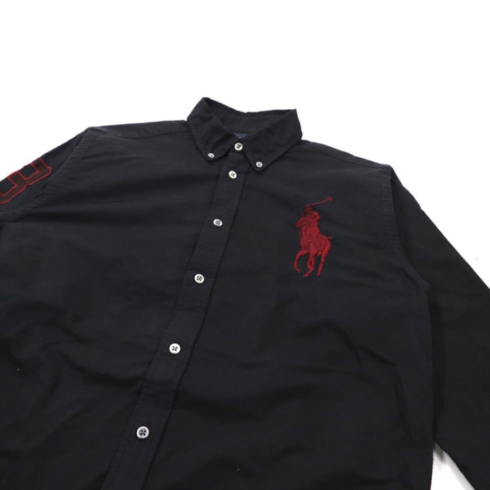 RALPH LAUREN ボタンダウンシャツ 160 ブラック ビッグポニー | Vintage.City 古着屋、古着コーデ情報を発信