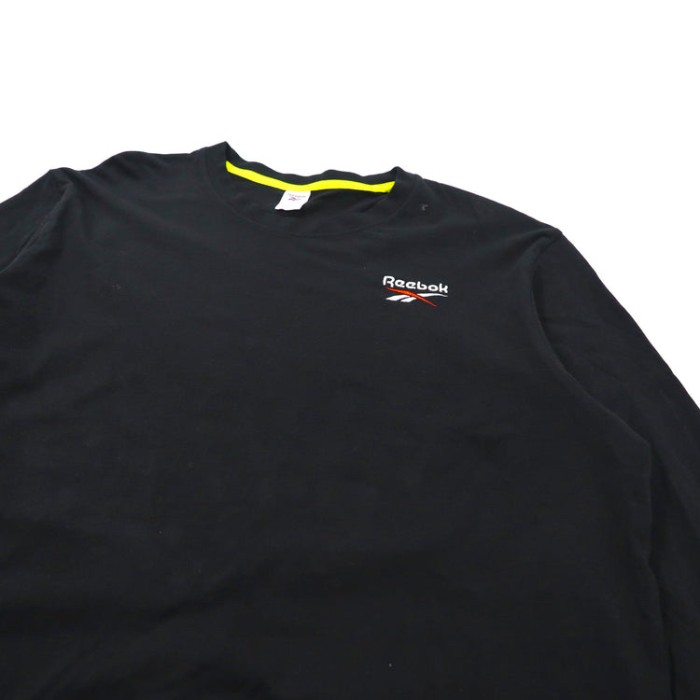REEBOK ロングスリーブTシャツ L ブラック コットン バックロゴプリント | Vintage.City 古着屋、古着コーデ情報を発信