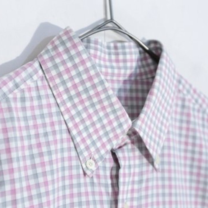"LACOSTE" pink × gray gingham check shir | Vintage.City 古着屋、古着コーデ情報を発信