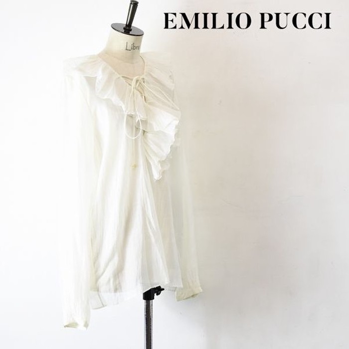 EMILIO PUCCI エミリオプッチ レディース フリル シャツ ブラウス | Vintage.City 古着屋、古着コーデ情報を発信