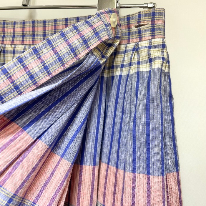 ピンク×紫チェックの巻きスカート | Vintage.City 古着屋、古着コーデ情報を発信