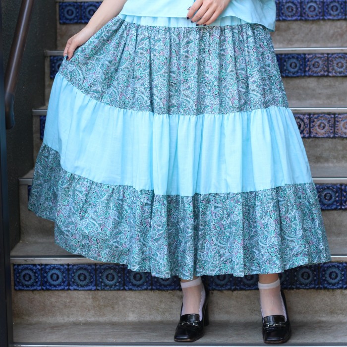 USA VINTAGEアメリカ古着シャーベットカラーフリル襟セットアップスカート | Vintage.City 빈티지숍, 빈티지 코디 정보