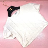 シャネル Tシャツ ショート丈 ホワイト | Vintage.City 빈티지숍, 빈티지 코디 정보