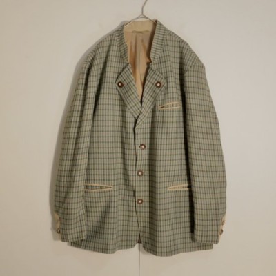 cold color plaid Tyrolean jacket | Vintage.City 古着屋、古着コーデ情報を発信