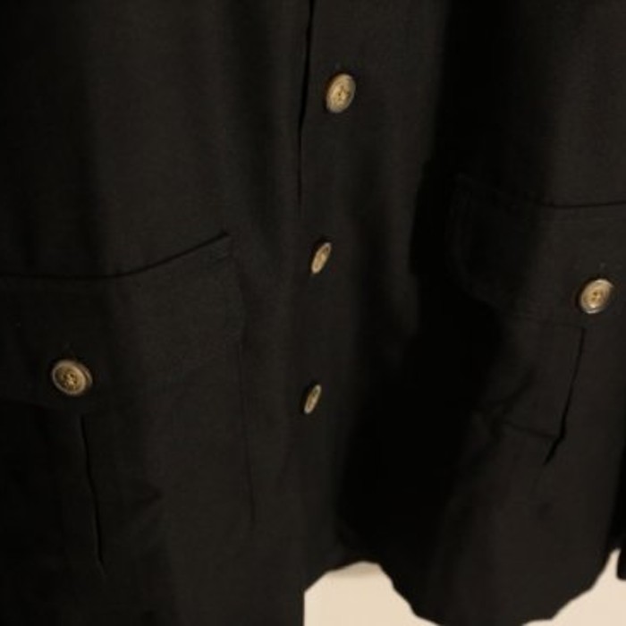 “Scandia woods” black drape shirt jacket | Vintage.City 古着屋、古着コーデ情報を発信