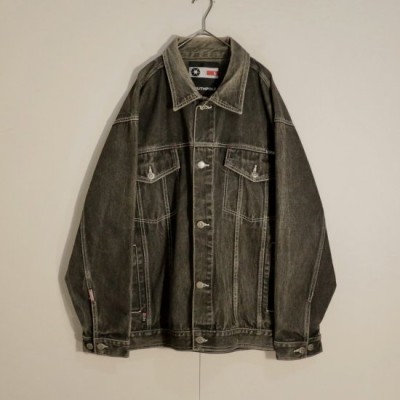 "SOUTHPOLE" black denim big jacket | Vintage.City 빈티지숍, 빈티지 코디 정보