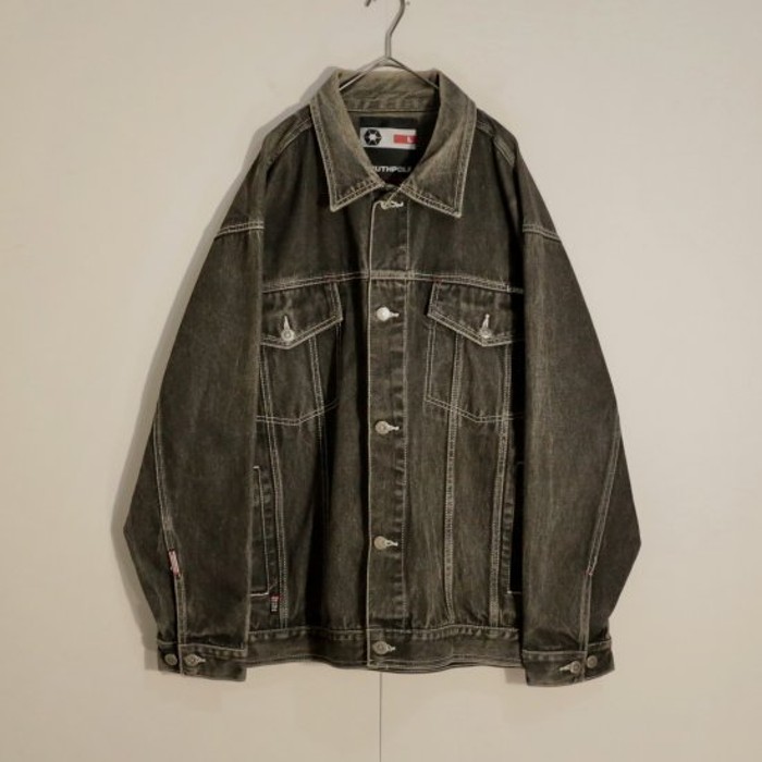 "SOUTHPOLE" black denim big jacket | Vintage.City 古着屋、古着コーデ情報を発信