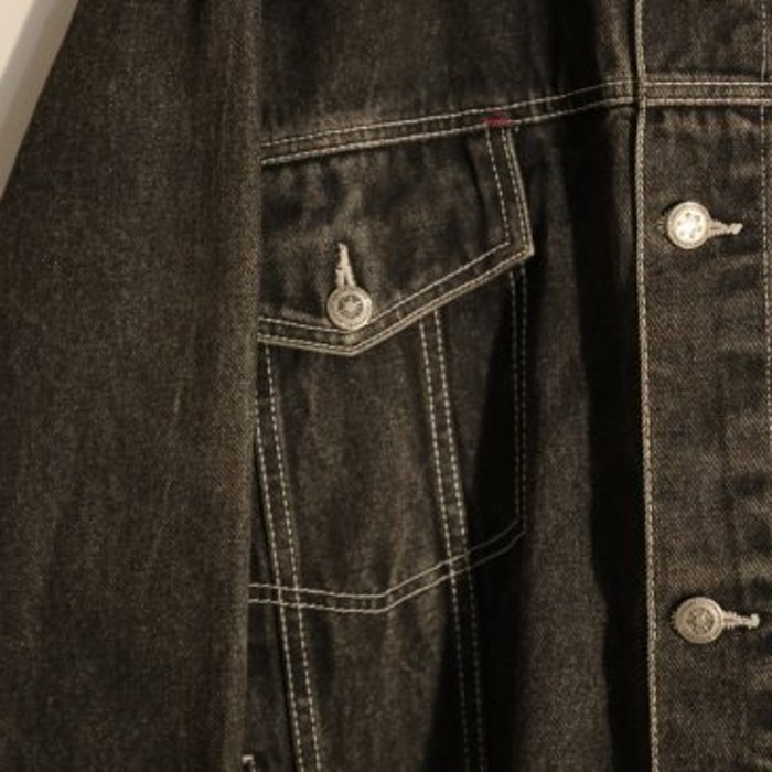 "SOUTHPOLE" black denim big jacket | Vintage.City 古着屋、古着コーデ情報を発信