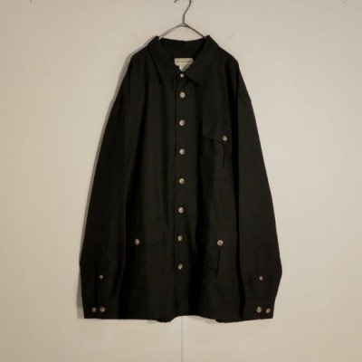 “Scandia woods” black drape shirt jacket | Vintage.City 빈티지숍, 빈티지 코디 정보