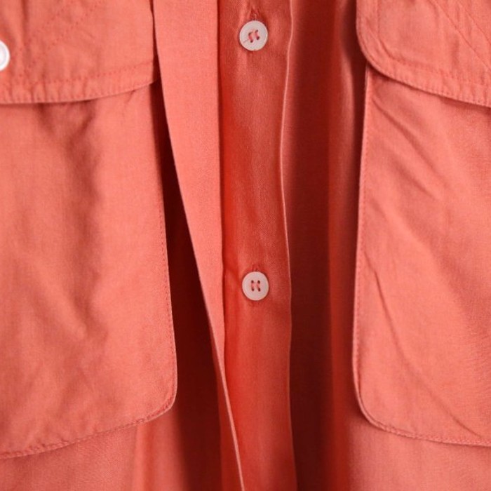 salmon pink both chest pockets shirt | Vintage.City 빈티지숍, 빈티지 코디 정보