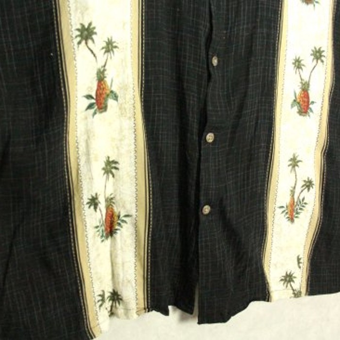 net & pineapple design aloha shirt | Vintage.City 古着屋、古着コーデ情報を発信