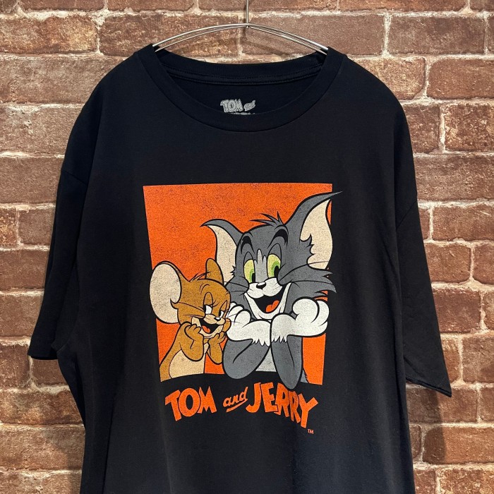 Kフォローで割引多数出品中トムとジェリー　ヴィンテージ　アニメ　Tシャツ　L 裾袖シングルステッチ