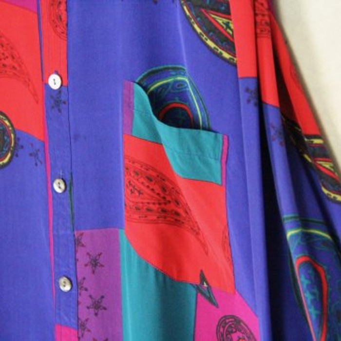 vivid panel paisley silk shirt | Vintage.City ヴィンテージ 古着