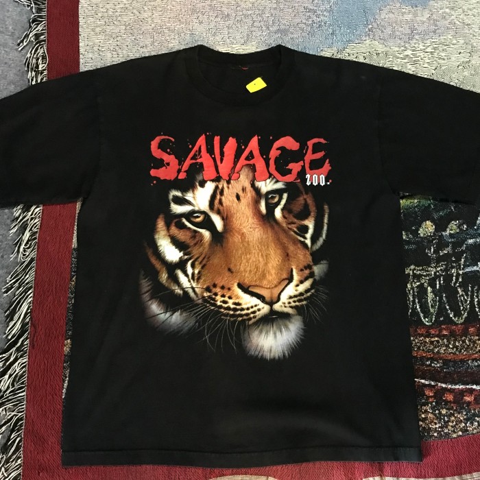 Savage Zoo Tシャツ タイ　動物園　虎　タイガー　アメリカ　ビンテージ | Vintage.City 빈티지숍, 빈티지 코디 정보