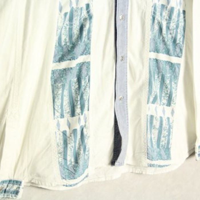 strut print pattern bicolor shirt | Vintage.City 빈티지숍, 빈티지 코디 정보
