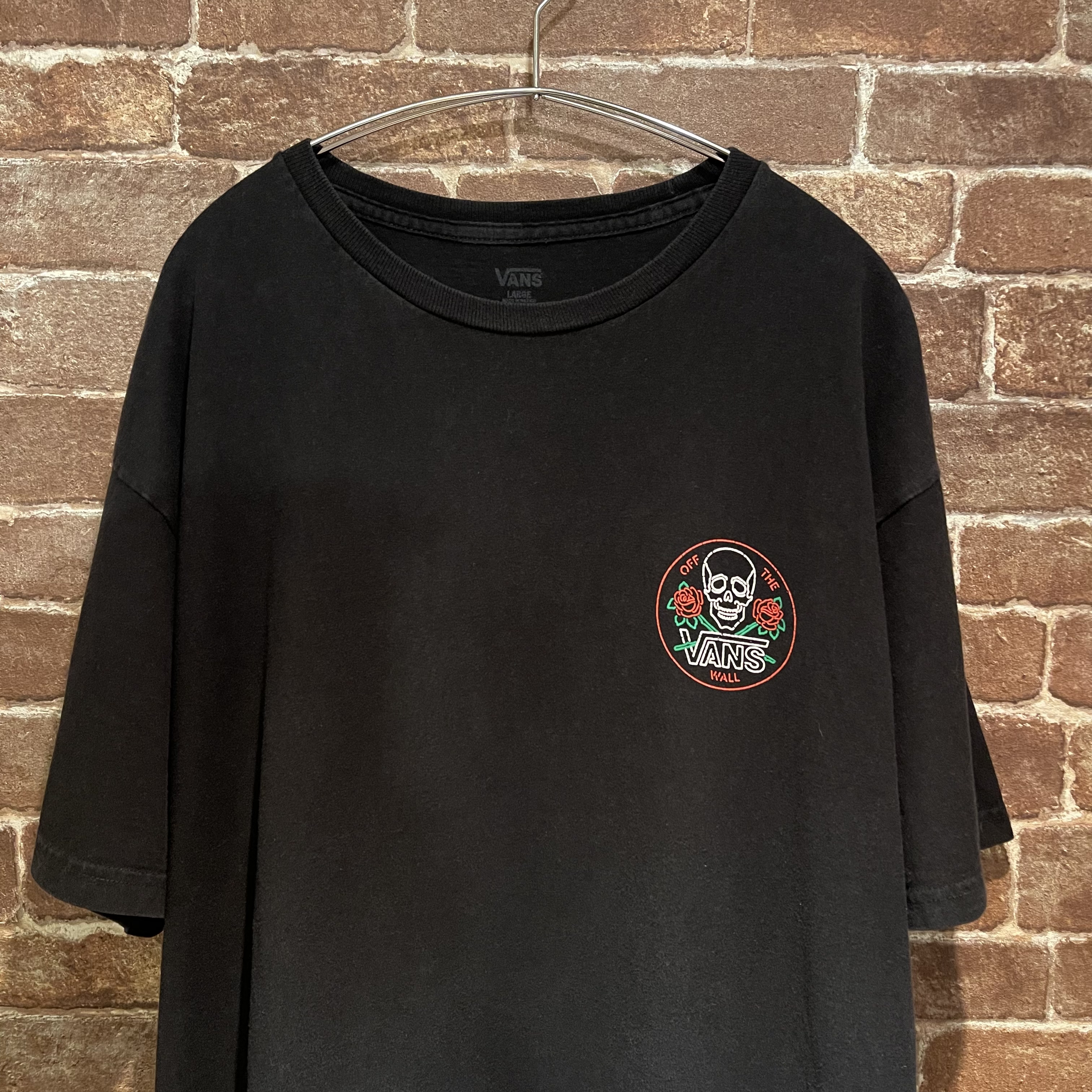 VANS SKULL & ROSE バックプリント Tシャツ | Vintage.City