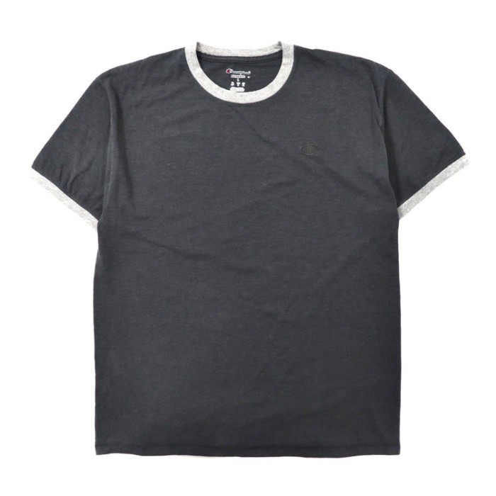 CHAMPION ビッグサイズ リンガーTシャツ XL グレー コットン | Vintage.City 古着屋、古着コーデ情報を発信