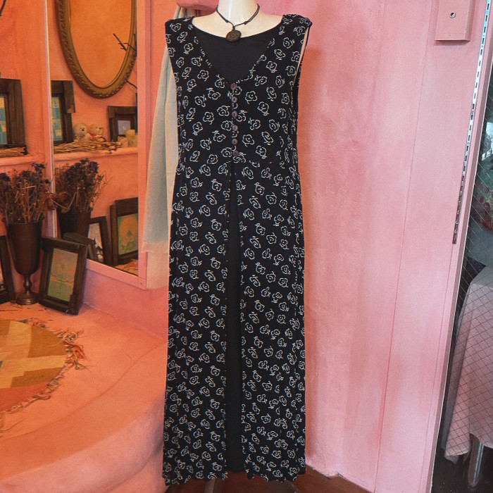 Used black summer dress | Vintage.City 빈티지숍, 빈티지 코디 정보