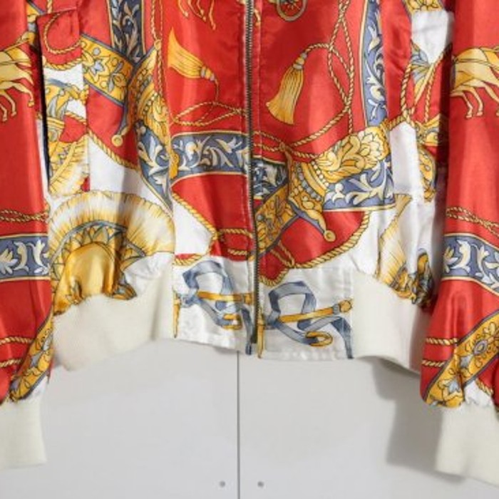 scarf pattern luster blouson jacket. | Vintage.City 빈티지숍, 빈티지 코디 정보