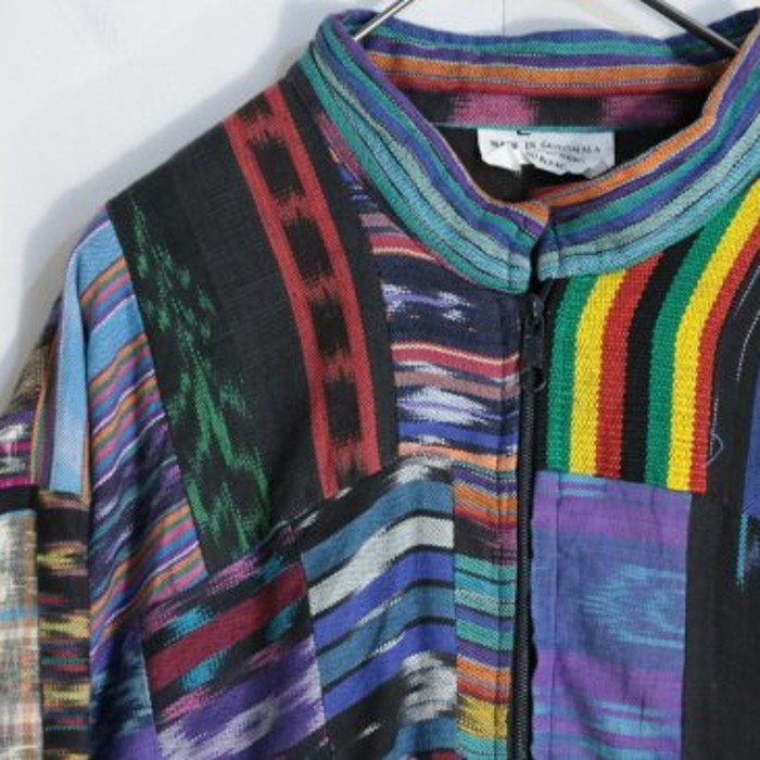 exotic striped patchwork blouson jacket. | Vintage.City Vintage Shops, Vintage Fashion Trends