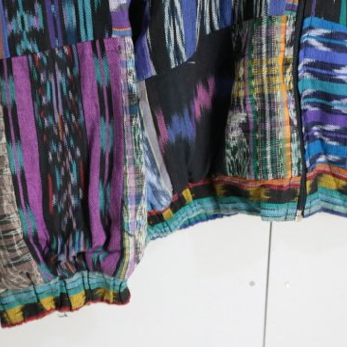 exotic striped patchwork blouson jacket. | Vintage.City 古着屋、古着コーデ情報を発信