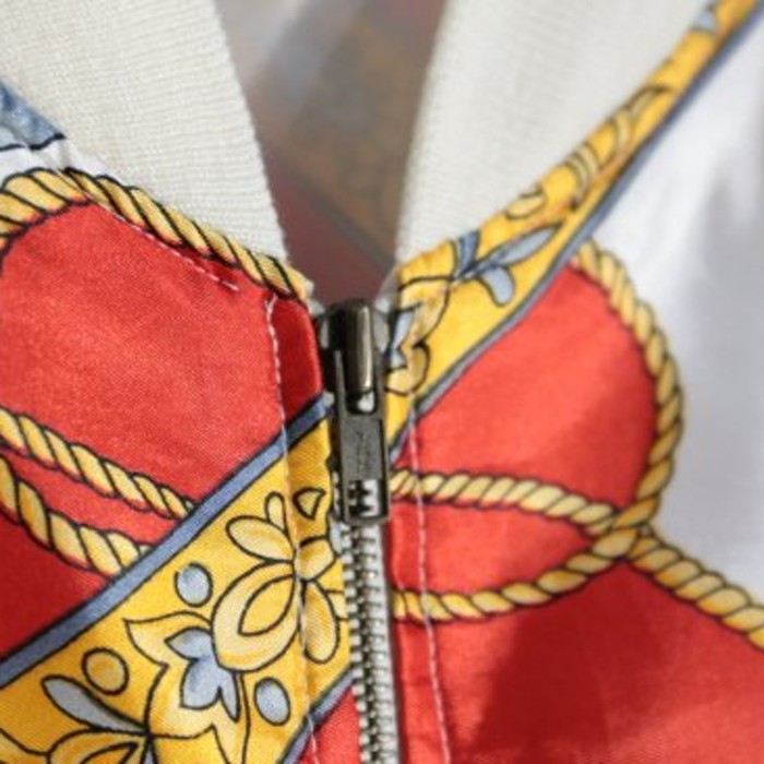 scarf pattern luster blouson jacket. | Vintage.City 古着屋、古着コーデ情報を発信