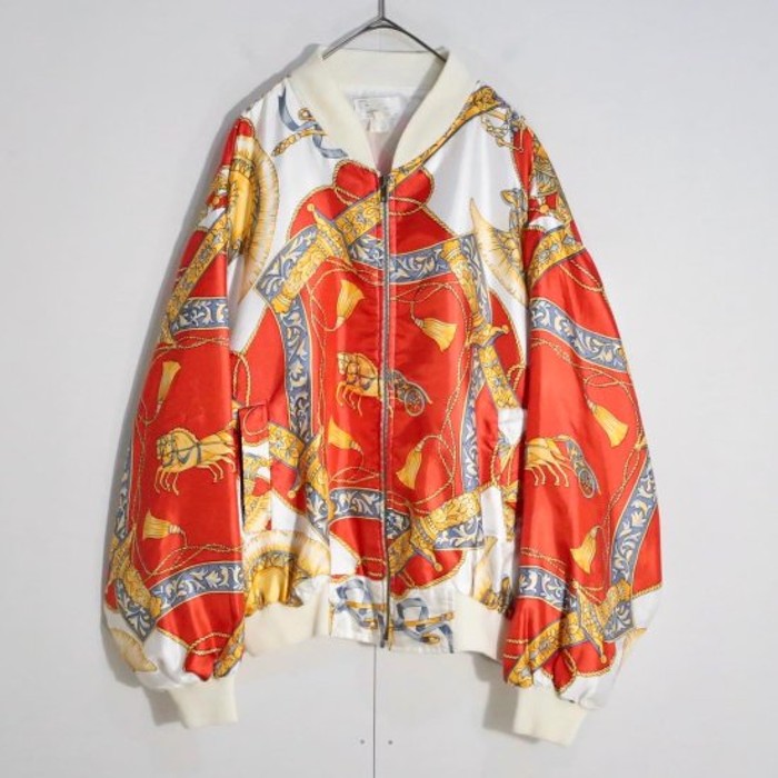 scarf pattern luster blouson jacket. | Vintage.City 빈티지숍, 빈티지 코디 정보