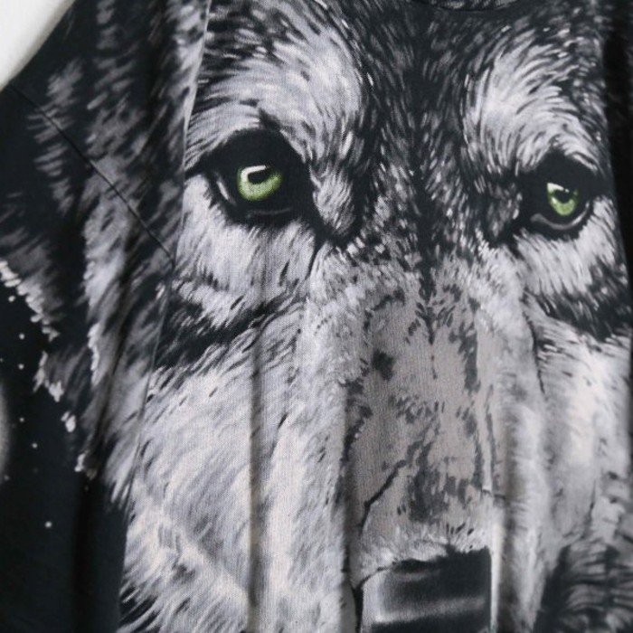 90's double side big wolf print tee | Vintage.City 古着屋、古着コーデ情報を発信