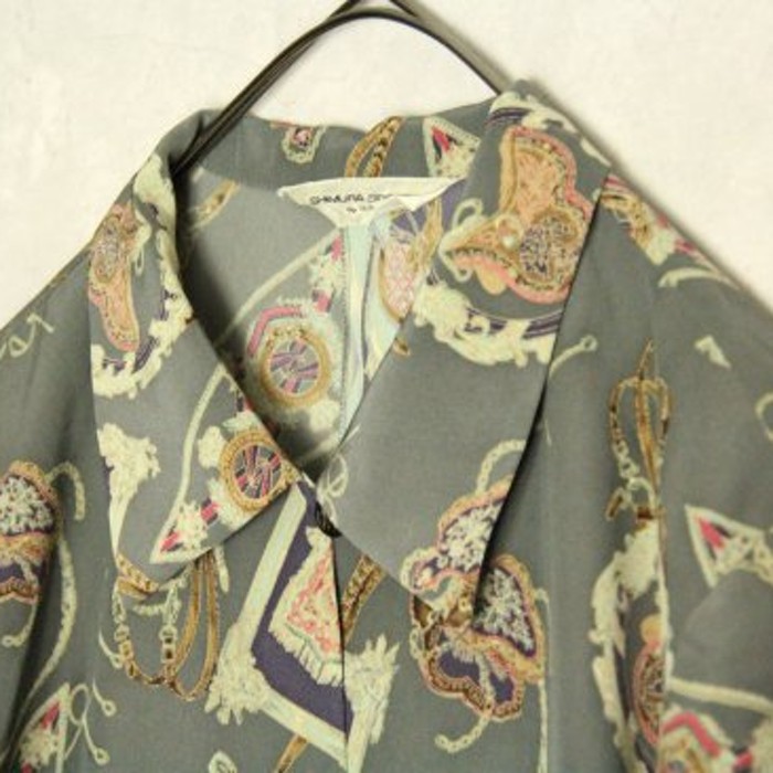 european taste gray color elegant shirt | Vintage.City 古着屋、古着コーデ情報を発信