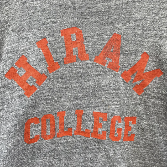 80s grey orange college T-shirt | Vintage.City ヴィンテージ 古着
