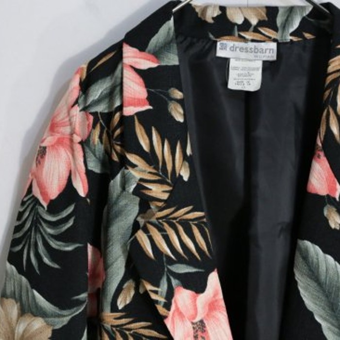 Flower design easy tailored jacket | Vintage.City ヴィンテージ 古着