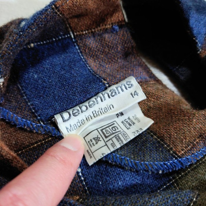 Debenhams イギリス製 ウール ブレンド チェック柄 ワンピース | Vintage.City 古着屋、古着コーデ情報を発信