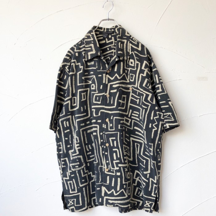 Open collar patterned shirt | Vintage.City ヴィンテージ 古着