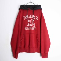 "Polo jeans" college hooded sweat shirt | Vintage.City 古着屋、古着コーデ情報を発信