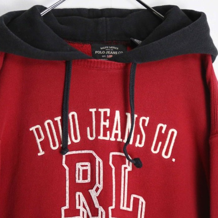 "Polo jeans" college hooded sweat shirt | Vintage.City ヴィンテージ 古着