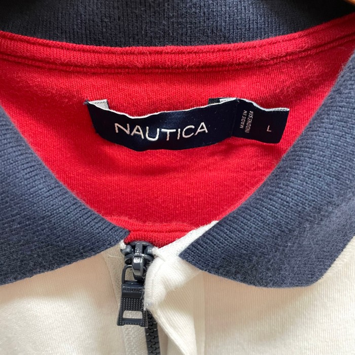 ノーティカ NAUTICA ポロシャツ ジップ ホワイト トリコロール L | Vintage.City 빈티지숍, 빈티지 코디 정보