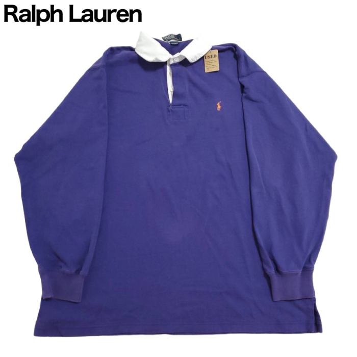 POLO RALPH LAURENラガーシャツ 紫 パープル 無地単色 Lサイズ ...