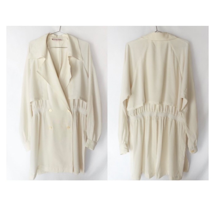 Made in france vintage trench blouse | Vintage.City 古着屋、古着コーデ情報を発信