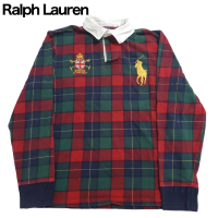 POLO RALPH LAUREN ラガーシャツ ネイビー・紺色 Mサイズ 綿 | Vintage 