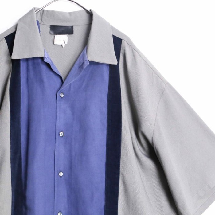 color & material switch design shirt | Vintage.City 古着屋、古着コーデ情報を発信