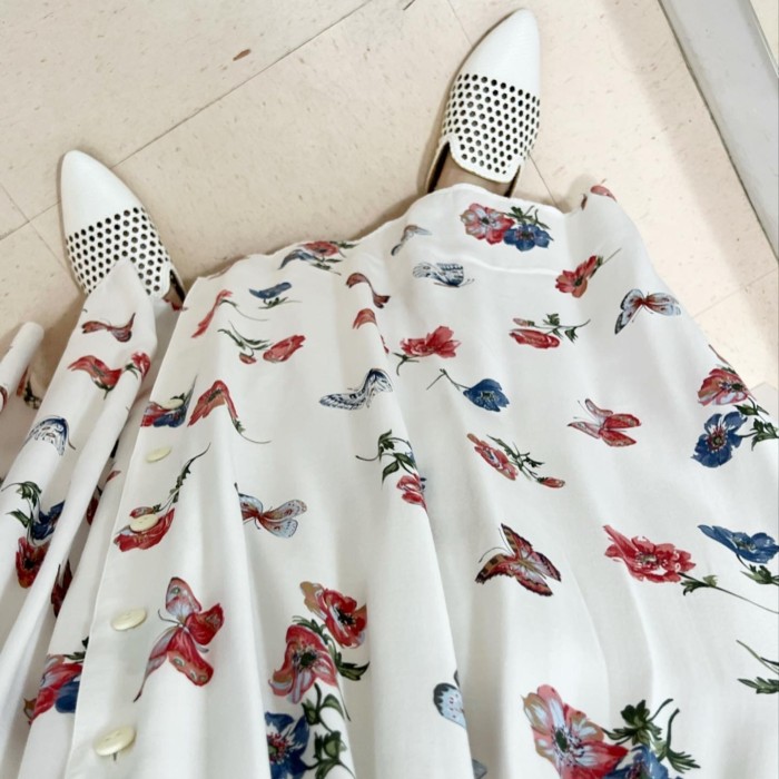 Butterfly × Flower dress | Vintage.City 古着屋、古着コーデ情報を発信