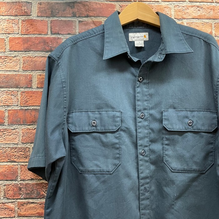 カーハート Carhartt シャツ ワークシャツ 半袖 ネイビー L | Vintage.City 빈티지숍, 빈티지 코디 정보