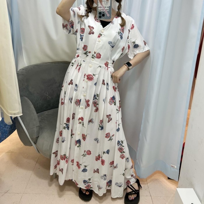 Butterfly × Flower dress | Vintage.City Vintage Shops, Vintage Fashion Trends