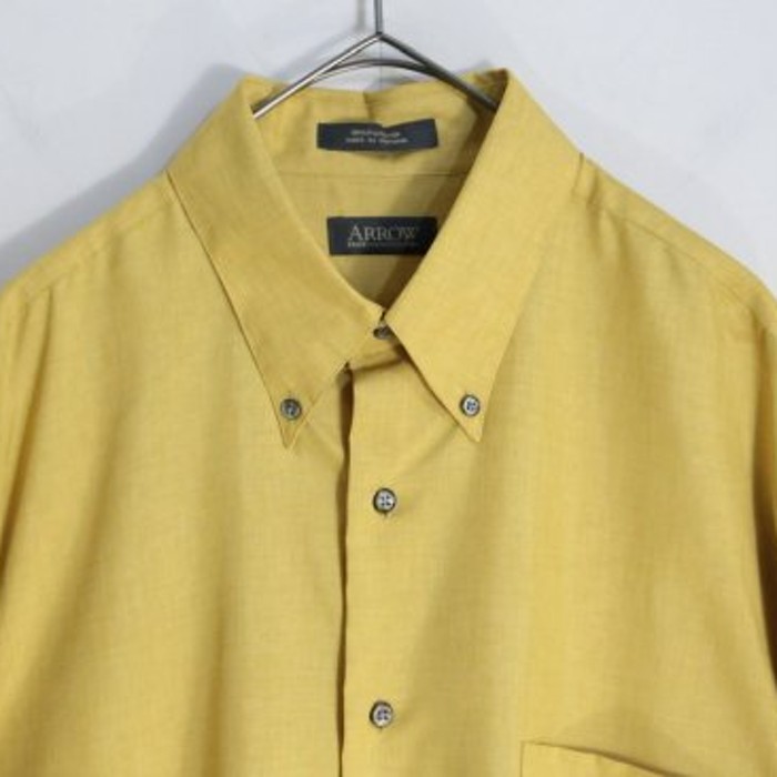 "ARROW" big silhouette yellow shirt | Vintage.City 古着屋、古着コーデ情報を発信