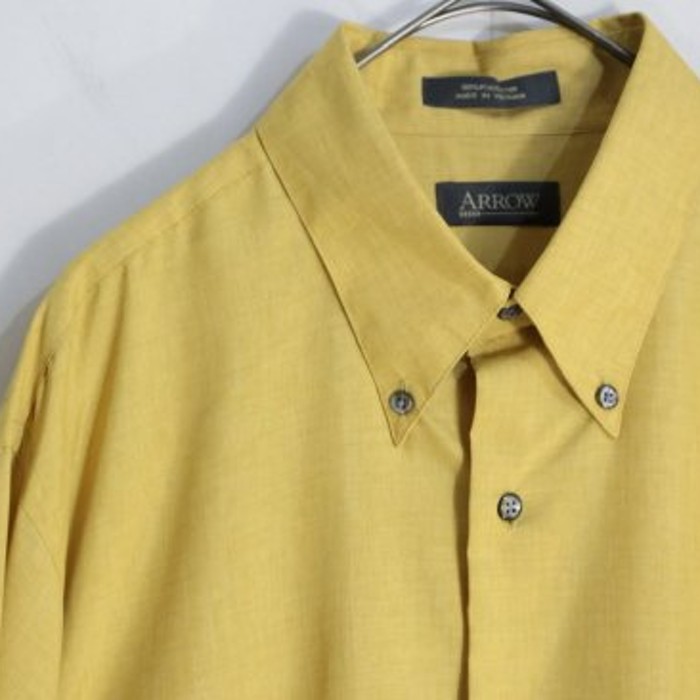 "ARROW" big silhouette yellow shirt | Vintage.City 빈티지숍, 빈티지 코디 정보