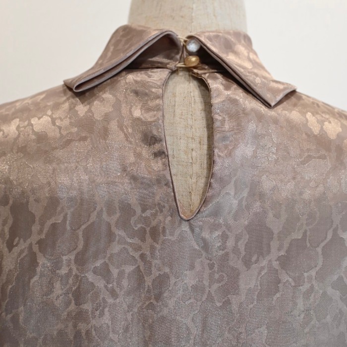 gold design blouse | Vintage.City 빈티지숍, 빈티지 코디 정보