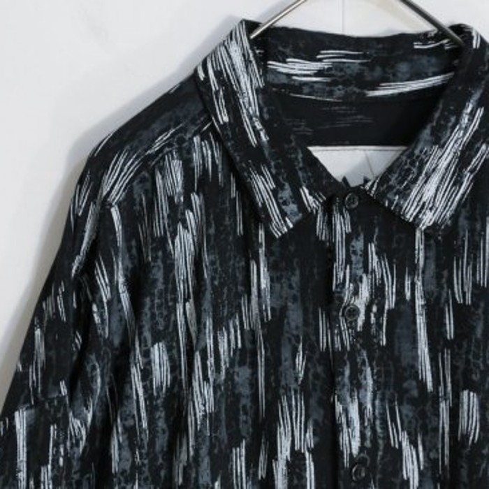 faint line design monotone shirt. | Vintage.City 古着屋、古着コーデ情報を発信